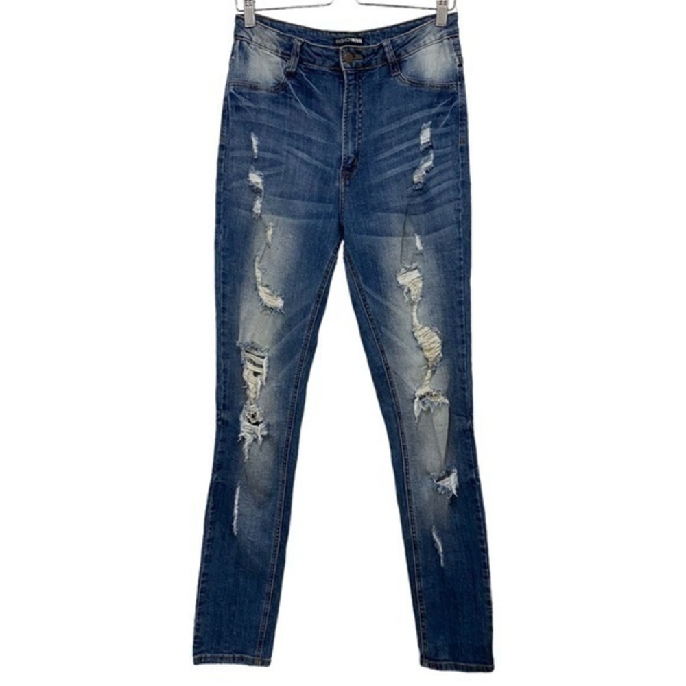 Fashion Nova Distressed Skinny Jeans Size 11 Style# AP4357